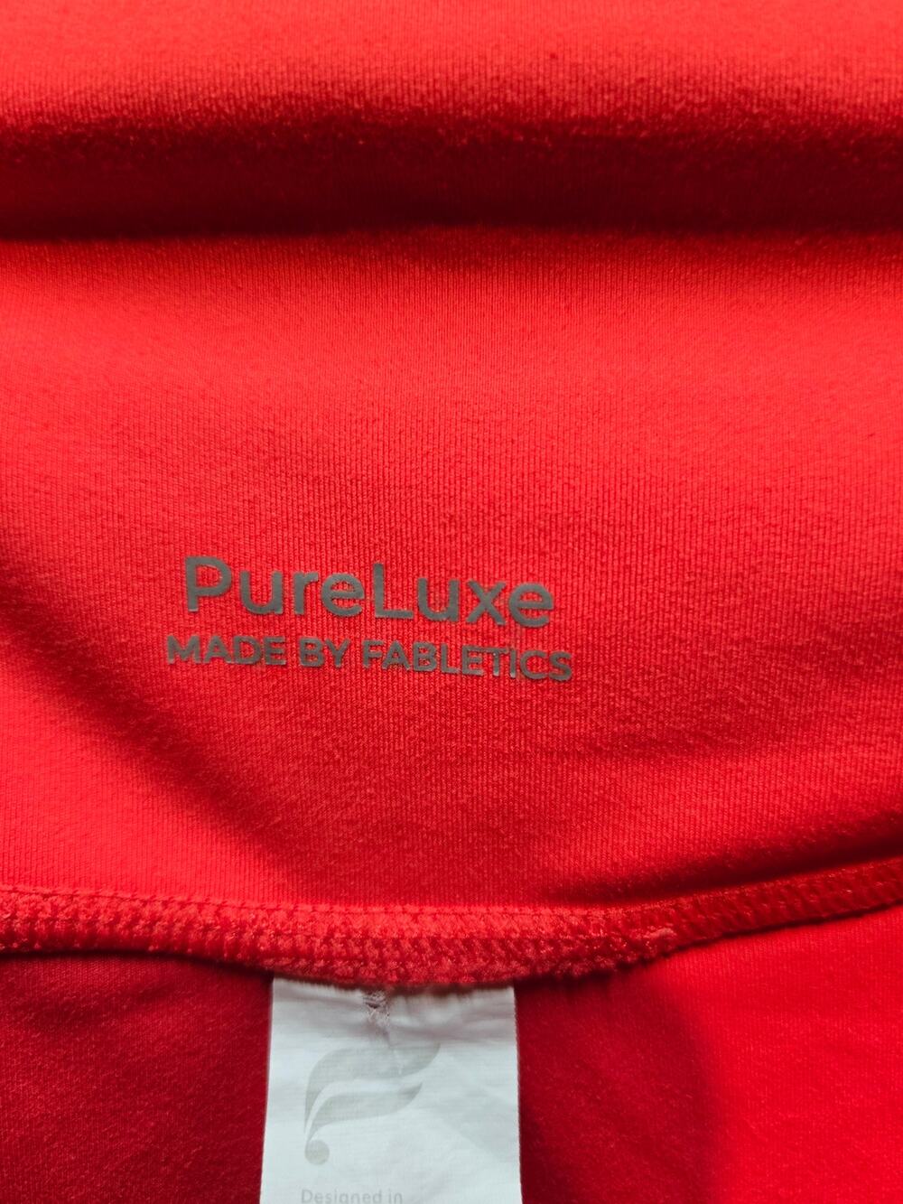 Fabletics PureLuxe High-Waisted Athletic Workout Leggings Red size med